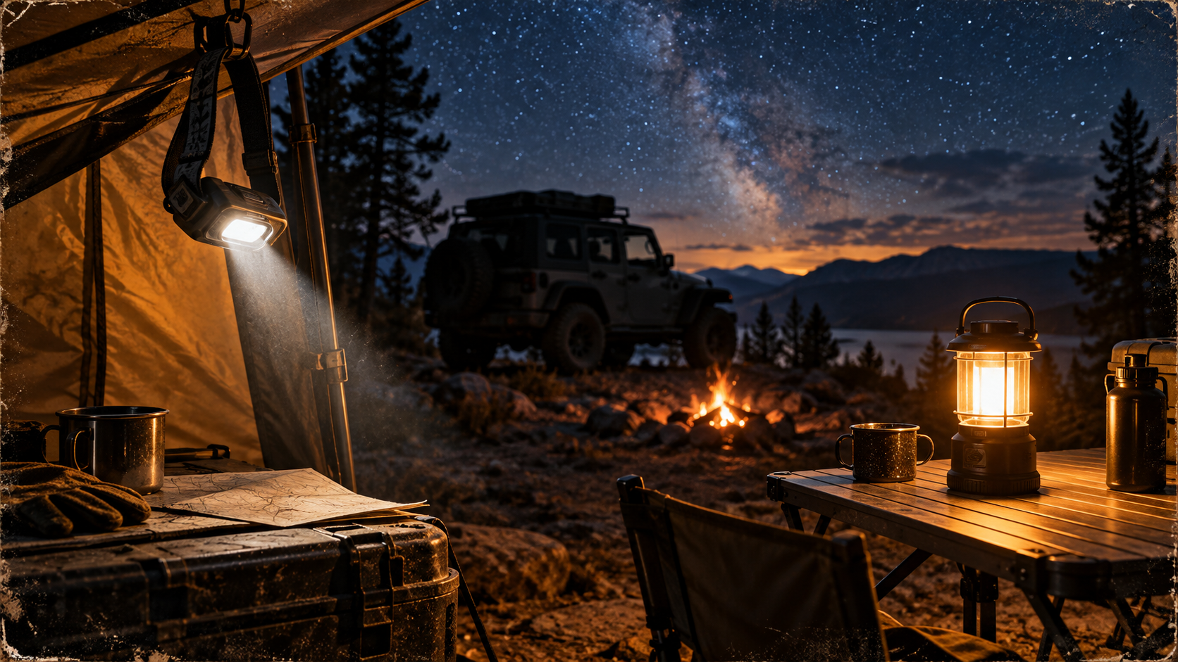 Headlamp vs. Lantern for 4×4 Camping: Which Light Comes First?
